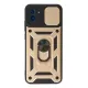 Samsung Galaxy A03 Kılıf Pars Lens Yüzüklü Silikon - Gold