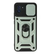 Samsung Galaxy A03 Kılıf Pars Lens Yüzüklü Silikon - Yeşil