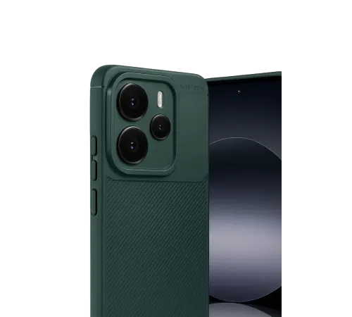 Xiaomi Note 14 5G Auto Focus Karbon Kapak - Koyu Yeşil