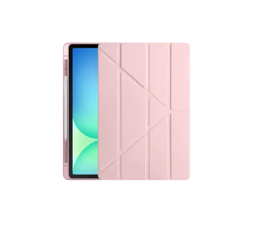 Apple iPad Pro 11 (2024) Kılıf Kalemlikli Hugo Tablet Kılıfı - Rose Gold