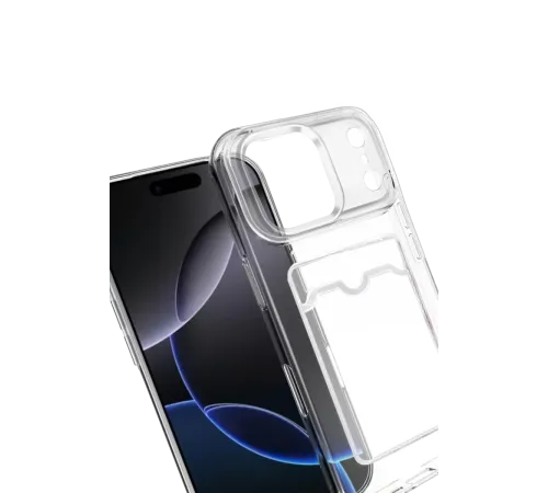 Apple iPhone 17 Pro Kart Şeffaf Silikon - Şeffaf