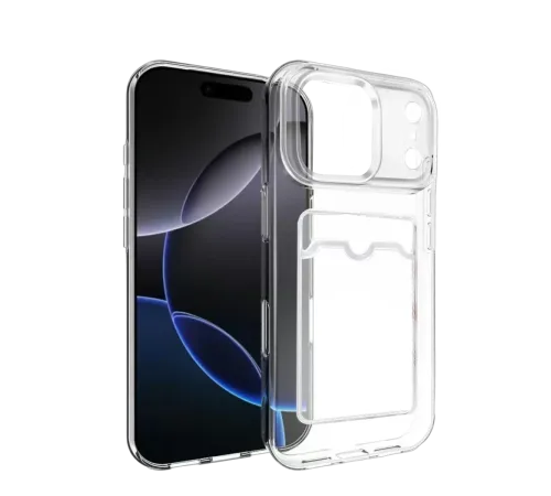 Apple iPhone 17 Pro Max Kart Şeffaf Silikon - Şeffaf