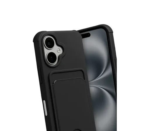 Apple iPhone 17 Kelvin Kartvizitli Silikon - Siyah