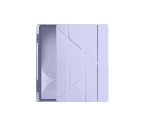 Apple iPad Pro 11 (2024) Kılıf Kalemlikli Hugo Tablet Kılıfı - Lila