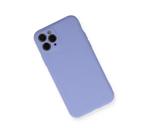 Apple iPhone 11 Pro Kılıf Nano içi Kadife Silikon- Lila