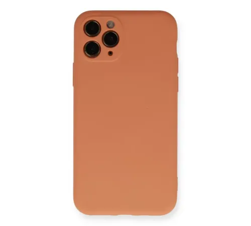 Apple iPhone 11 Pro Kılıf Nano içi Kadife Silikon - Mat Turuncu