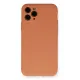Apple iPhone 11 Pro Kılıf Nano içi Kadife Silikon - Mat Turuncu