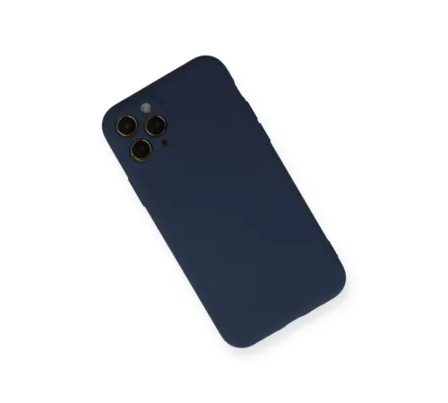 Apple iPhone 11 Pro Kılıf Nano içi Kadife Silikon - Lacivert