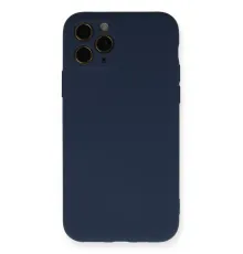 Apple iPhone 11 Pro Kılıf Nano içi Kadife Silikon - Lacivert