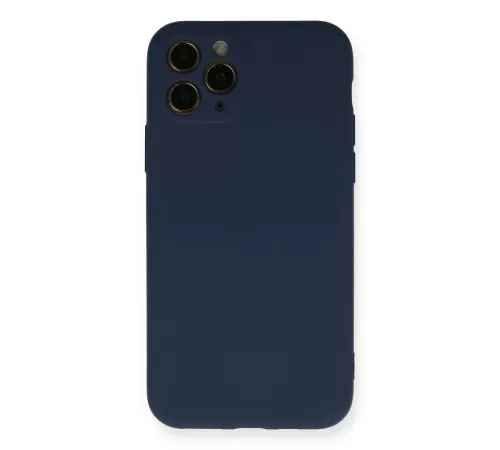 Apple iPhone 11 Pro Kılıf Nano içi Kadife Silikon - Lacivert