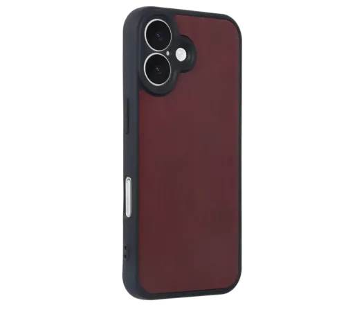 Apple iPhone 16 Kılıf Aras Deri Kapak - Bordo