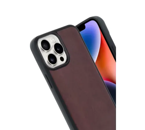 Apple iPhone 14 Pro Max Kılıf Aras Deri Kapak - Bordo
