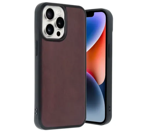 Apple iPhone 14 Pro Max Kılıf Aras Deri Kapak - Bordo