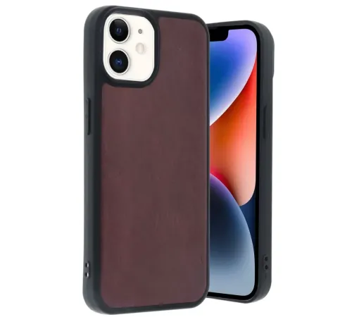 Apple iPhone 11 Kılıf Aras Deri Kapak - Bordo