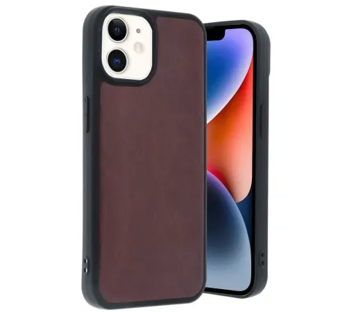Apple iPhone 11 Kılıf Aras Deri Kapak - Bordo
