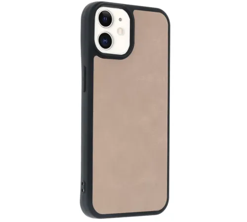 Apple iPhone 11 Kılıf Aras Deri Kapak - Pudra