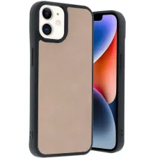 Apple iPhone 11 Kılıf Aras Deri Kapak - Pudra