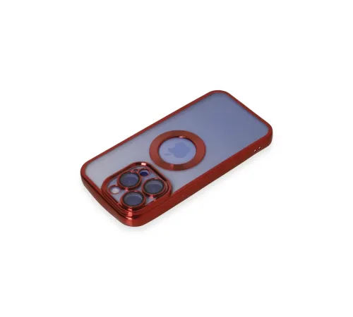 Apple iPhone 15 Pro Kılıf Slot Silikon - Kırmızı