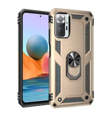 Xiaomi Redmi Note 10 Pro Kılıf Sofya Yüzüklü Silikon Kapak - Gold