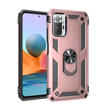 Xiaomi Redmi Note 10 Pro Kılıf Sofya Yüzüklü Silikon Kapak - Rose