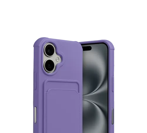 Apple iPhone 17 Kelvin Kartvizitli Silikon - Lila