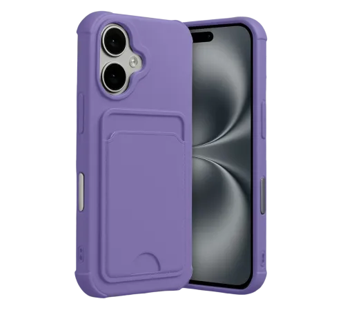 Apple iPhone 17 Kelvin Kartvizitli Silikon - Lila