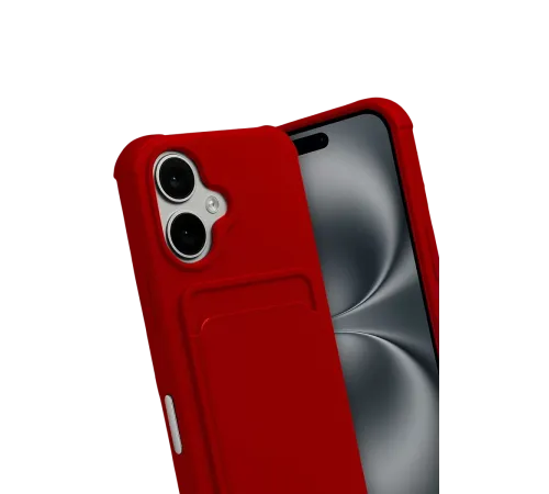 Apple iPhone 17 Kelvin Kartvizitli Silikon - Kırmızı