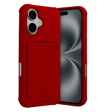 Apple iPhone 17 Kelvin Kartvizitli Silikon - Kırmızı