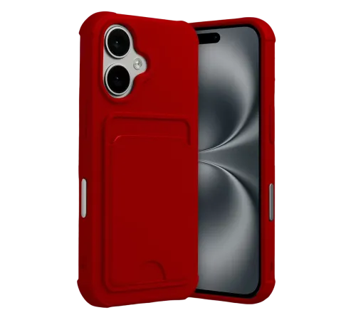 Apple iPhone 17 Kelvin Kartvizitli Silikon - Kırmızı