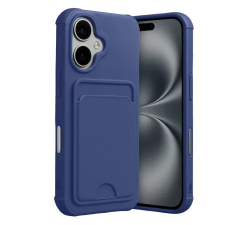 Apple iPhone 17 Kelvin Kartvizitli Silikon - Lacivert