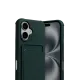 Apple iPhone 17 Kelvin Kartvizitli Silikon - Koyu Yeşil