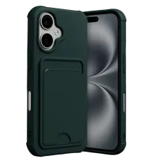 Apple iPhone 17 Kelvin Kartvizitli Silikon - Koyu Yeşil