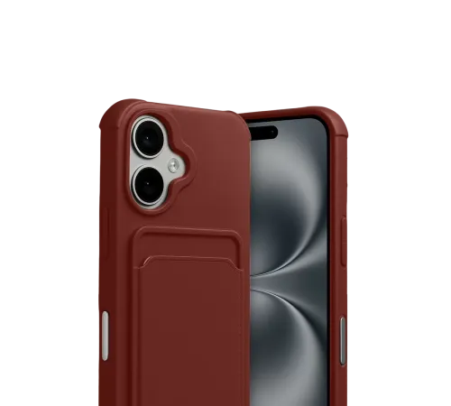 Apple iPhone 17 Kelvin Kartvizitli Silikon - Bordo