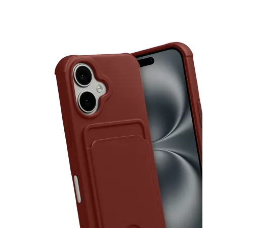 Apple iPhone 17 Kelvin Kartvizitli Silikon - Bordo