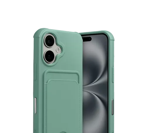 Apple iPhone 17 Kelvin Kartvizitli Silikon - Açık Yeşil
