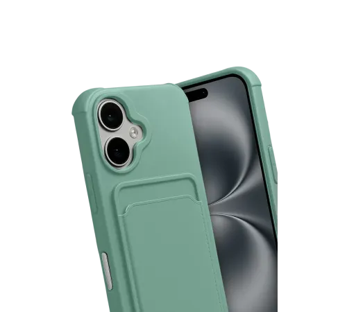Apple iPhone 17 Kelvin Kartvizitli Silikon - Açık Yeşil