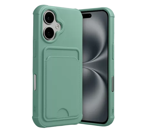 Apple iPhone 17 Kelvin Kartvizitli Silikon - Açık Yeşil