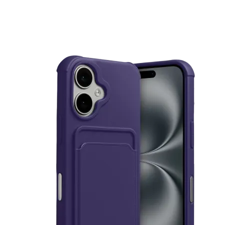 Apple iPhone 17 Kelvin Kartvizitli Silikon - Derin Mor