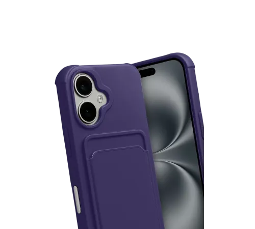 Apple iPhone 17 Kelvin Kartvizitli Silikon - Derin Mor