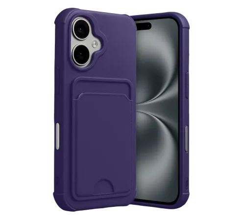 Apple iPhone 17 Kelvin Kartvizitli Silikon - Derin Mor
