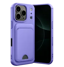 Apple iPhone 17 Pro Kelvin Kartvizitli Silikon - Lila