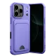Apple iPhone 17 Pro Kelvin Kartvizitli Silikon - Lila