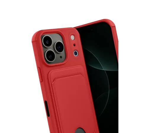 Apple iPhone 17 Pro Kelvin Kartvizitli Silikon - Kırmızı