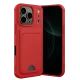 Apple iPhone 17 Pro Kelvin Kartvizitli Silikon - Kırmızı