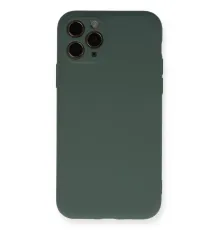 Apple iPhone 11 Pro Kılıf Nano içi Kadife Silikon - Koyu Yeşil