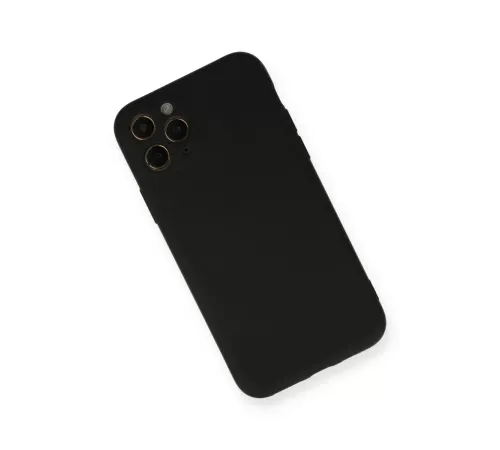 Apple iPhone 11 Pro Kılıf Nano içi Kadife Silikon - Siyah