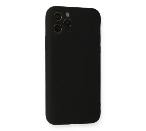 Apple iPhone 11 Pro Kılıf Nano içi Kadife Silikon - Siyah