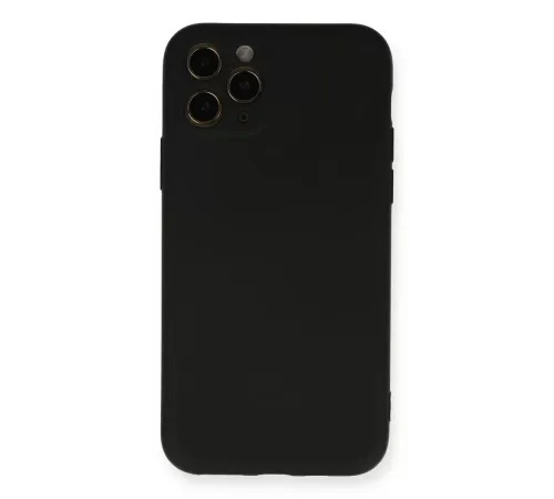 Apple iPhone 11 Pro Kılıf Nano içi Kadife Silikon - Siyah