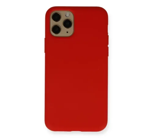 Apple iPhone 11 Pro Kılıf Nano içi Kadife Silikon - Kırmızı
