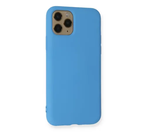 Apple iPhone 11 Pro Kılıf Nano içi Kadife Silikon - Mavi